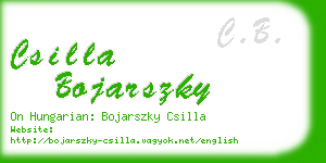 csilla bojarszky business card